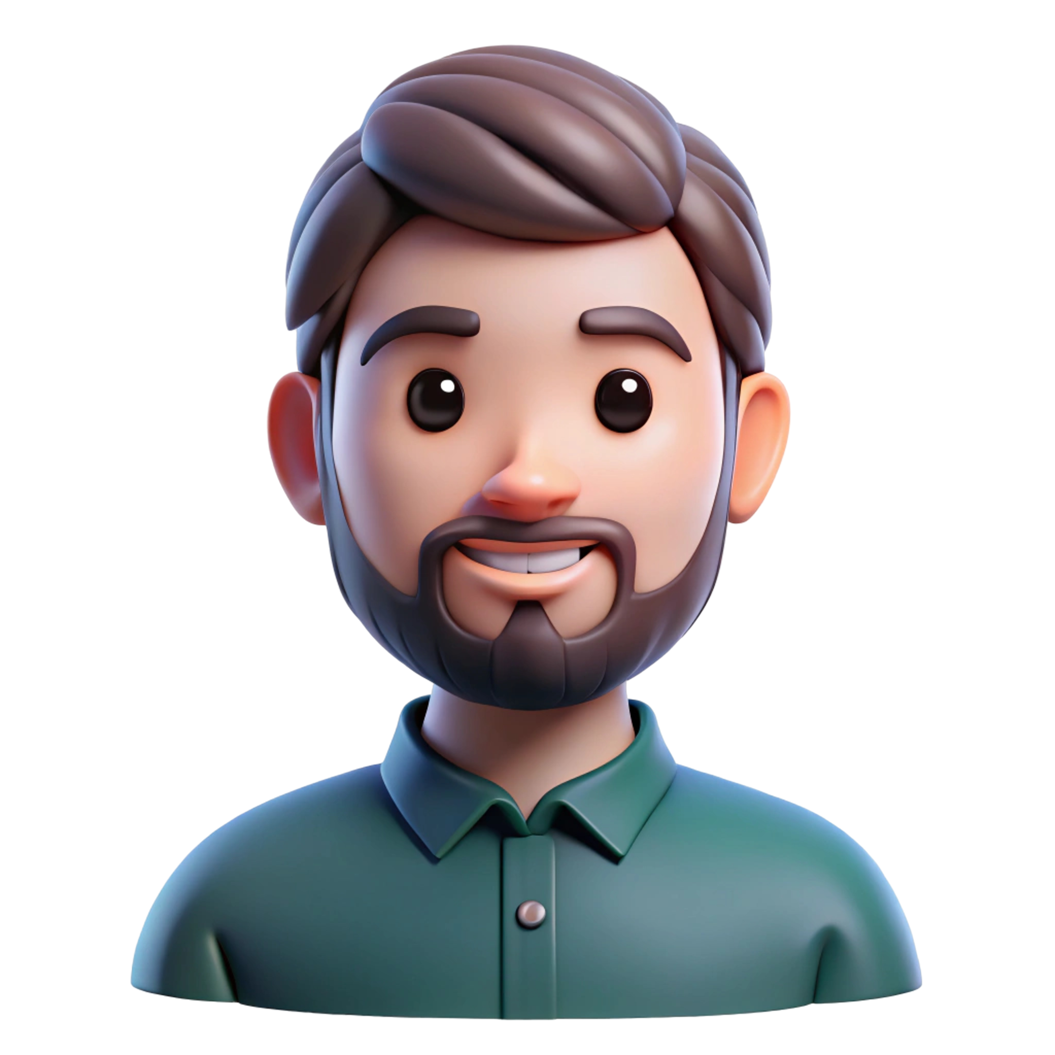 vecteezy 3d cartoon smiling man with green shirt 51767616